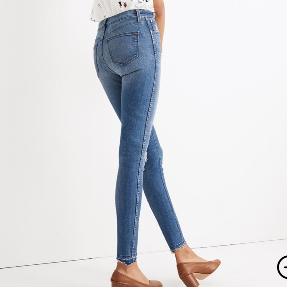 Madewell 10” High Rise Skinny Jeans: Drop Step Hem - Picture 3 of 16